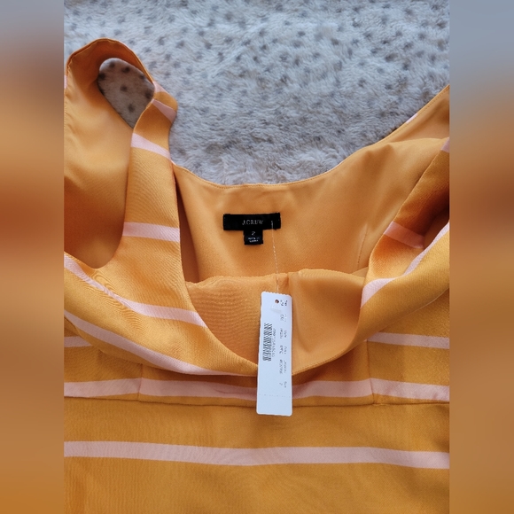 NWT J. Crew scoopneck dress in jacquard stripe, size 2 - Picture 9 of 14